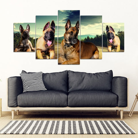 Malinois Dog Print- Piece Framed Canvas- Free Shipping-Paww-Printz-Merchandise