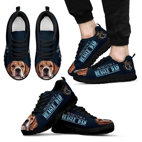 'Proud To Be A Beagle Dad' Sneakers For Men- Father's Day Special-Paww-Printz-Merchandise