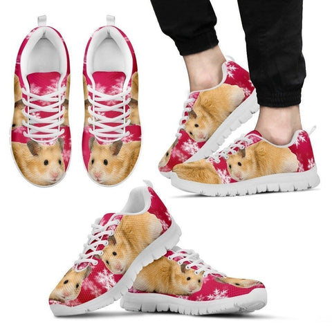 Syrian Hamster Print (Black/White) Running Shoes For Men-Free Shipping Limited Edition-Paww-Printz-Merchandise