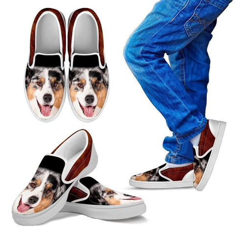 American Shepherd Print Slip Ons For Kids- Express Shipping-Paww-Printz-Merchandise