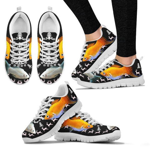 Molly Fish (Poecilia vetiprovidentiae) Print Christmas Running Shoes For Women- Free Shipping-Paww-Printz-Merchandise