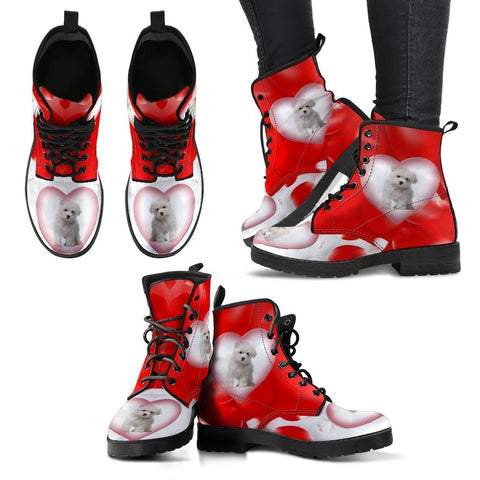 Valentine's Day Special-Maltese Dog Print Boots For Women-Free Shipping-Paww-Printz-Merchandise