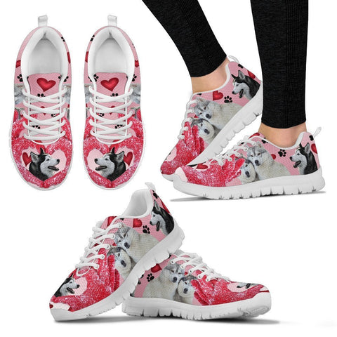 Valentine's Day Special-Siberian Husky Print Running Shoes For Women-Free Shipping-Paww-Printz-Merchandise