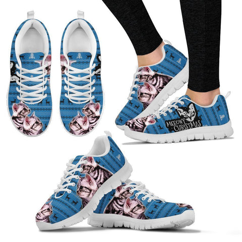 American Shorthair Cat Christmas Running Shoes For Women- Free Shipping-Paww-Printz-Merchandise