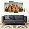 Bloodhound Dog Print-5 Piece Framed Canvas- Free Shipping-Paww-Printz-Merchandise