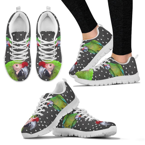 Military Macaw Parrot Print Christmas Running Shoes For Women-Free Shipping-Paww-Printz-Merchandise