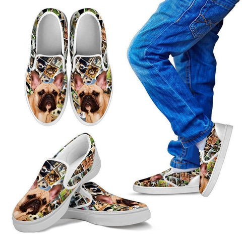 Amazing French Bulldog Print Slip Ons For Kids-Express Shipping-Paww-Printz-Merchandise