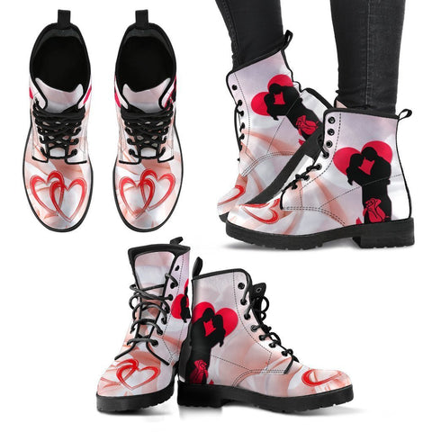 Valentine's Day Special Couple Print Boots For Women-Free Shipping-Paww-Printz-Merchandise