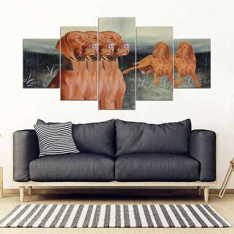 Vizsla Dog Print-5 Piece Framed Canvas- Free Shipping-Paww-Printz-Merchandise