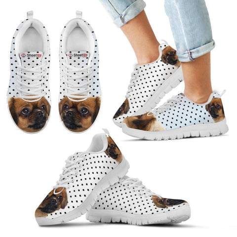 Tibetan Spaniel Black Dots Print Running Shoes For Kids-Free Shipping-Paww-Printz-Merchandise