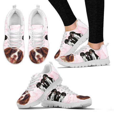 English Springer Spaniel Print Sneakers For Women- Free Shipping-Paww-Printz-Merchandise