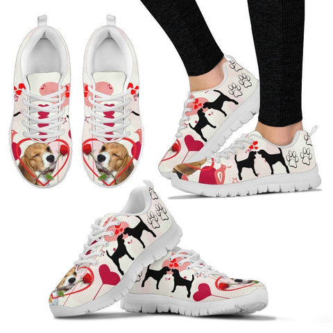 Valentine's Day Special Beagle Dog Print Running Shoes For Women- Free Shipping-Paww-Printz-Merchandise