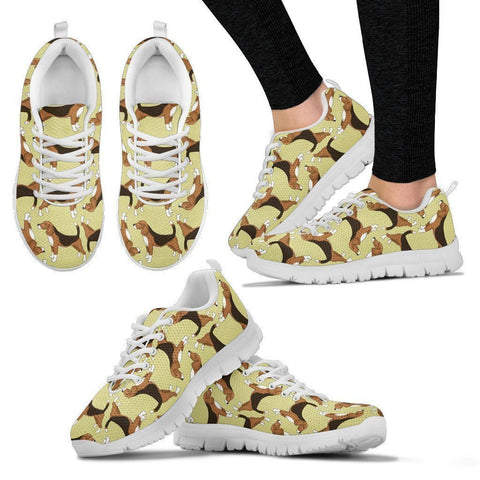 Beagle Pattern Print Sneakers For Women- Express Shipping-Paww-Printz-Merchandise