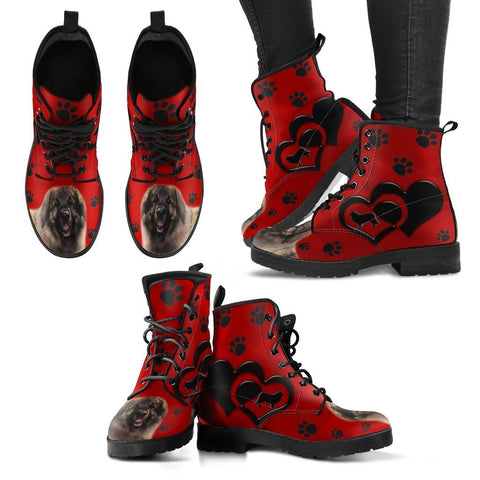 Valentine's Day Special-Leonberger Dog Red Print Boots For Women-Free Shipping-Paww-Printz-Merchandise