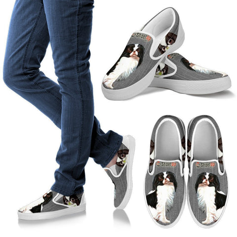 Lovely Japanese Chin Print Slip Ons For Women-Free Shipping-Paww-Printz-Merchandise