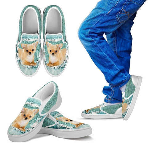 Cute Chihuahua Dog Print Slip Ons For Kids-Express Shipping-Paww-Printz-Merchandise