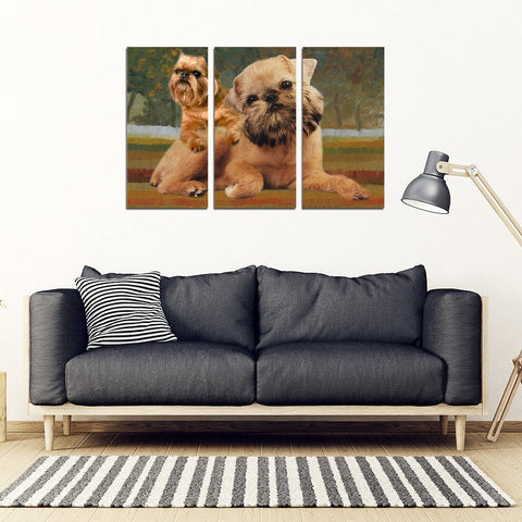 Brussels Griffon Print-3 Piece Framed Canvas- Free Shipping-Paww-Printz-Merchandise