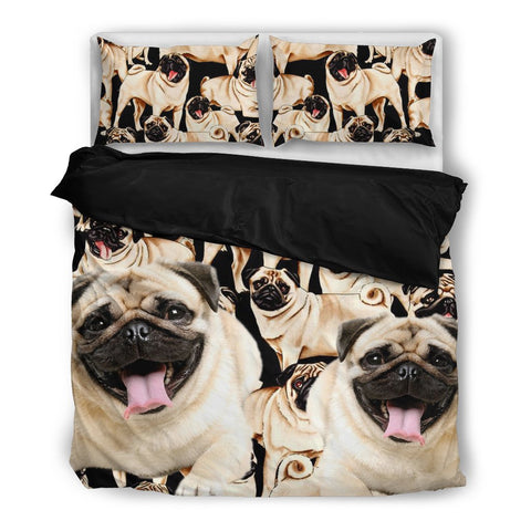 Cute Pug Bedding Set- Free Shipping