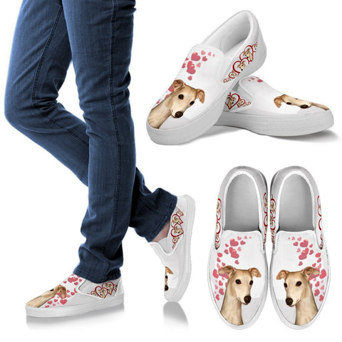 Valentine's Day Special-Whippet Dog Print Slip Ons For Women-Free Shipping-Paww-Printz-Merchandise