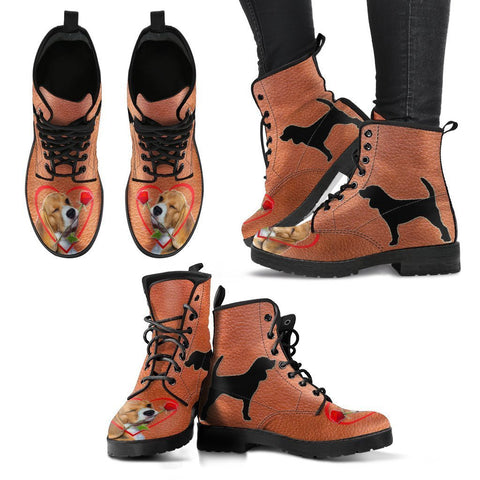 Valentine's Day Special Beagle Print Boots For Women-Free Shipping-Paww-Printz-Merchandise
