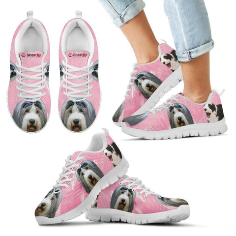 Bearded Collie Water Pink Print Running Shoes For Kids-Free Shipping-Paww-Printz-Merchandise
