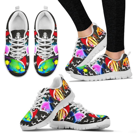 Lovely AngelFish Print Christmas Running Shoes For Women- Free Shipping-Paww-Printz-Merchandise