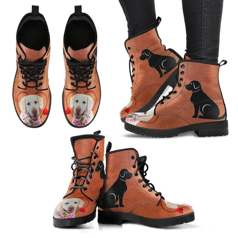 Valentine's Day Special Labrador Retriever Print Boots For Women-Free Shipping-Paww-Printz-Merchandise