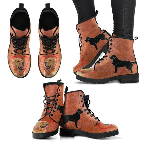 Valentine's Day Special Golden Retriever Print Boots For Women-Free Shipping-Paww-Printz-Merchandise
