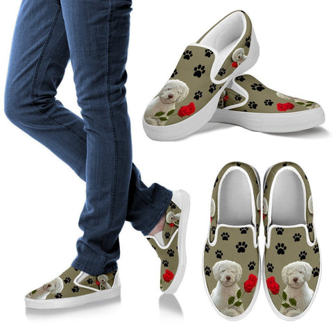 Valentine's Day Special-Spanish Water Dog Print Slip Ons For Women-Free Shipping-Paww-Printz-Merchandise
