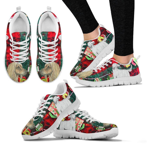 Afghan Hound Christmas Running Shoes For Women- Free Shipping-Paww-Printz-Merchandise