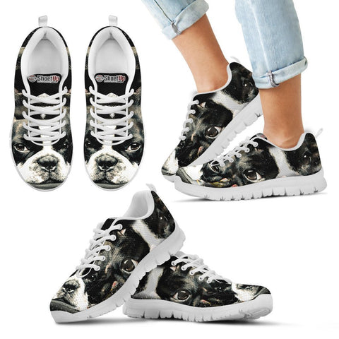 Boston Terrier Print Running Shoes For Kids- Free Shipping-Paww-Printz-Merchandise