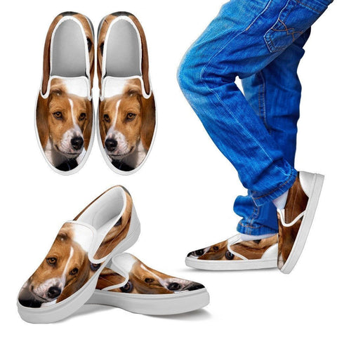 American Foxhound Print Slip Ons For Kids- Express Shipping-Paww-Printz-Merchandise