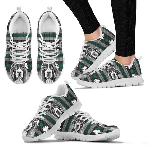 English Springer Spaniel Christmas Print Running Shoes For Women-Free Shipping-Paww-Printz-Merchandise