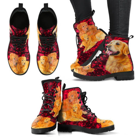 Valentine's Day Special-Golden Retriever Print Boots For Women-Free Shipping-Paww-Printz-Merchandise