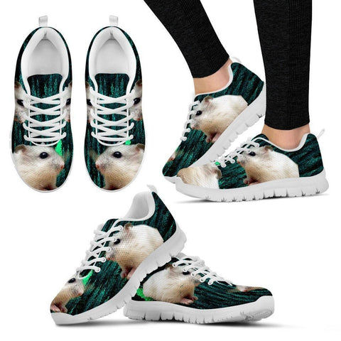 Dwarf Hamster Printed (White) Running Shoes For Women-Free Shipping-Paww-Printz-Merchandise