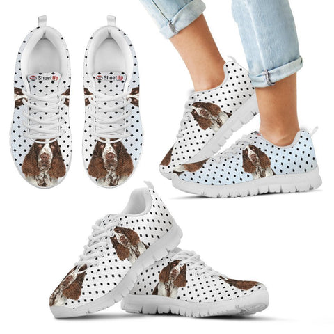 English Springer Spaniel Black Dots Print Running Shoes For Kids-Free Shipping-Paww-Printz-Merchandise