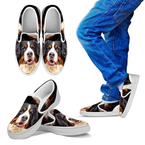 Bernese Mountain Print Slip Ons For Kids- Express Shipping-Paww-Printz-Merchandise