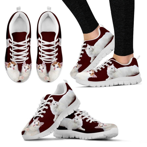 Cute Turkish Van Cat Print Sneakers For Women(White)- Free Shipping-Paww-Printz-Merchandise