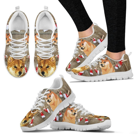 Shiba Inu Christmas Running Shoes For Women- Free Shipping-Paww-Printz-Merchandise