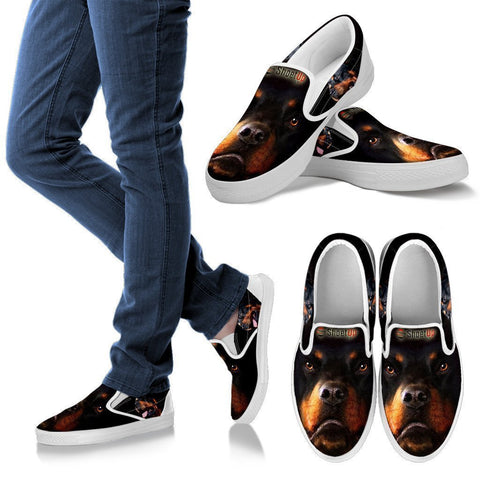 Amazing Rottweiler Print Slip Ons For Women-Free Shipping-Paww-Printz-Merchandise