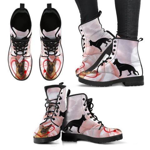 Valentine's Day Special German Shepherd Print Boots For Women-Free Shipping-Paww-Printz-Merchandise