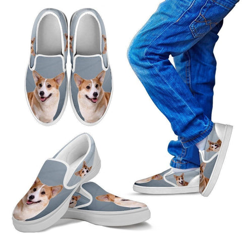 Pembroke Welsh Corgi Print Slip Ons For Kids-Express Shipping-Paww-Printz-Merchandise