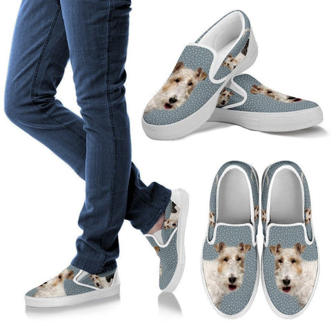 Wire Hair Fox Terrier Print Slip Ons For Women-Express Shipping-Paww-Printz-Merchandise