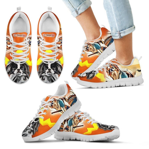Japanese Chin Halloween Print Running Shoes For Kids- Free Shipping-Paww-Printz-Merchandise