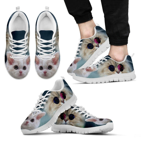 Cute Selkirk Rex Cat Print Running Shoe For Men- Free Shipping-Paww-Printz-Merchandise