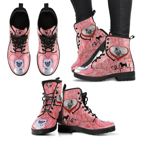 Valentine's Day Special-Pug Dog Print Boots For Women-Free Shipping-Paww-Printz-Merchandise