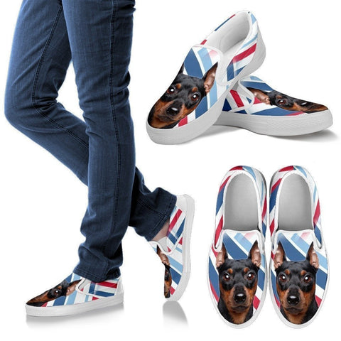 Miniature Pinscher Print Slip Ons For Women- Express Shipping-Paww-Printz-Merchandise