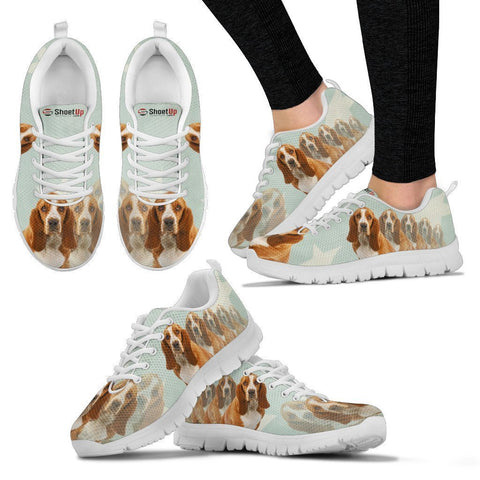 Basset Hound Creamy Power Mints Print Running Shoes For Women-Free Shipping-Paww-Printz-Merchandise