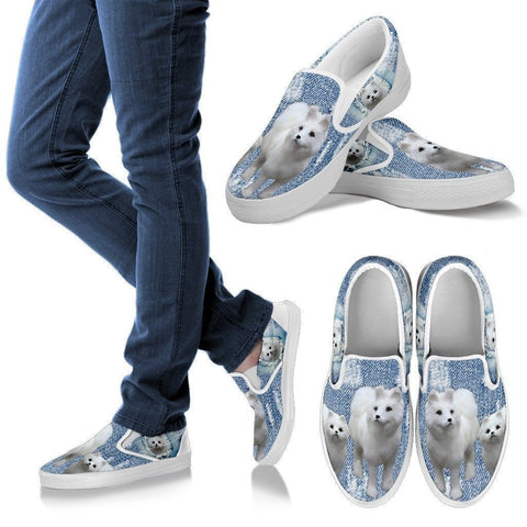 Cute Samoyed Dog Print Slip Ons For Women-Express Shipping-Paww-Printz-Merchandise