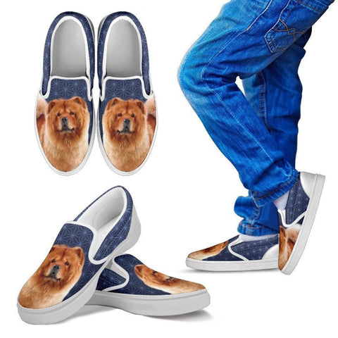 Chow Chow Dog Print Slip Ons For Kids-Express Shipping-Paww-Printz-Merchandise